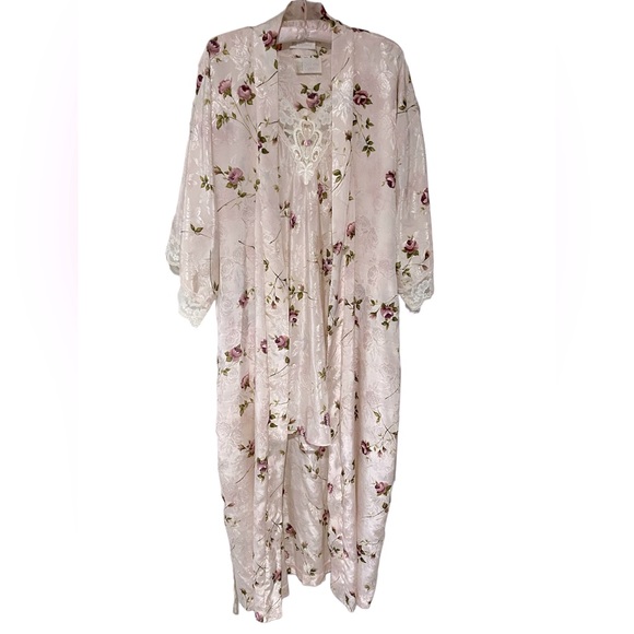 California Dynasty Floral Nightgown and Robe Set Size Small - Picture 11 of 14